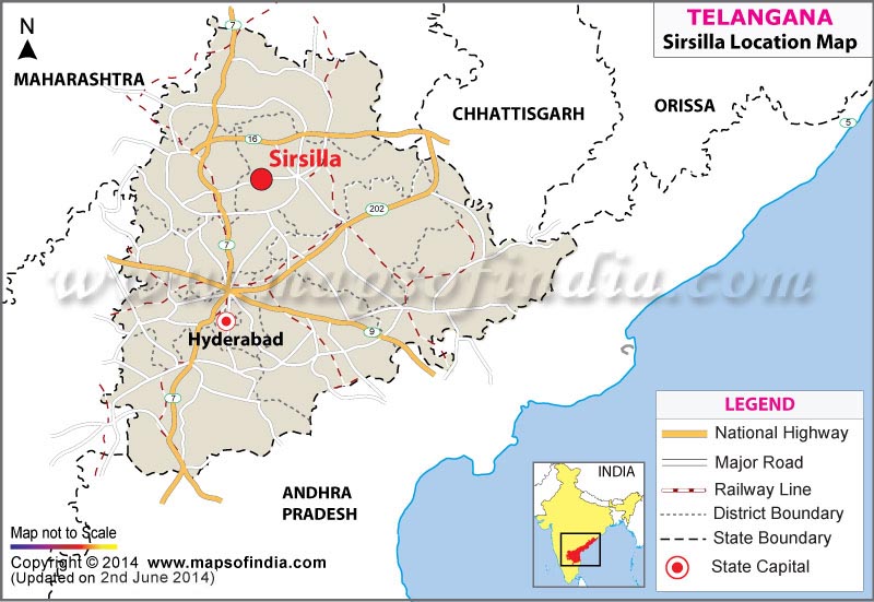 Sirsilla Location Map