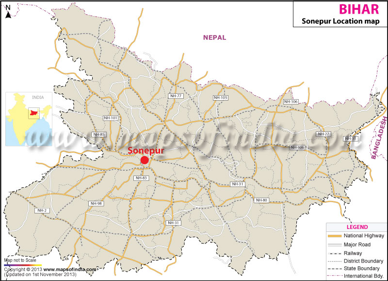 Sonepur Location Map