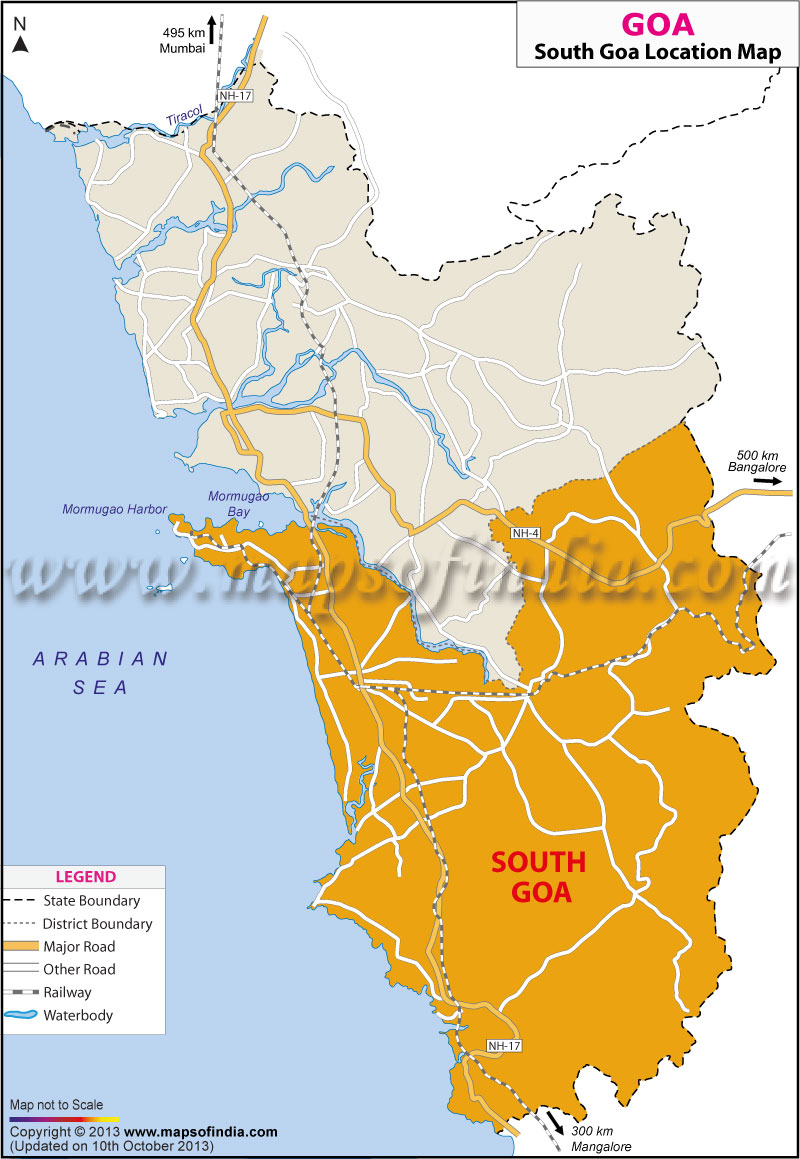 South Goa Location Map