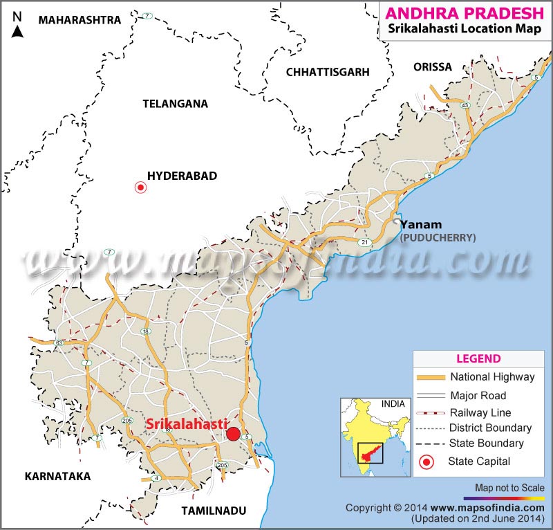 Srikalahasti Location Map