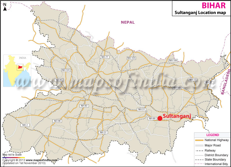 Sultanganj Location Map