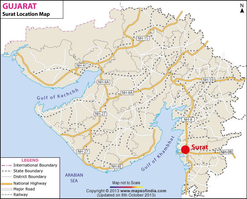 Surat City Road Map