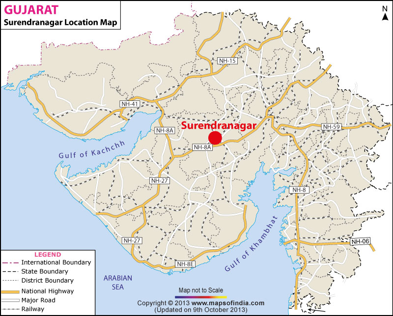 Surendranagar In Gujarat Map Where Is Surendranagar Dudhrej Located In India | Surendranagar Dudhrej  Location Map,Gujarat