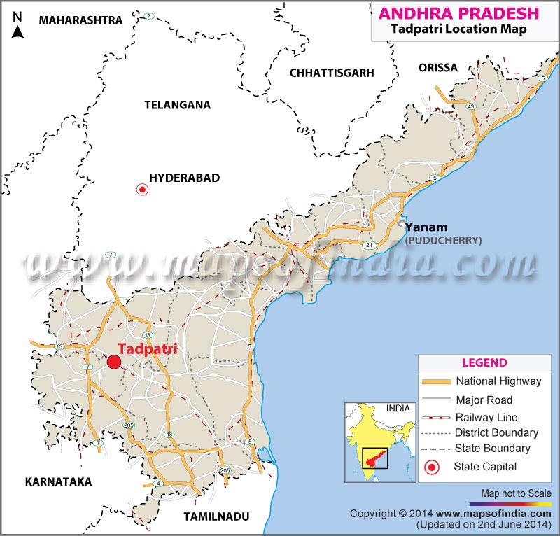 Tadpatri Location Map