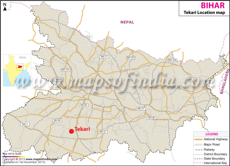 Tekari Location Map