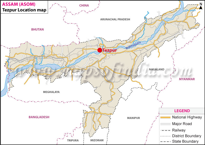 tourist map of tezpur