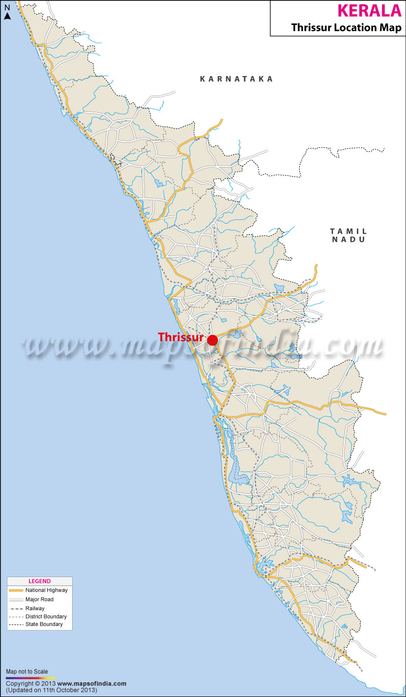 Thrissur Location Map