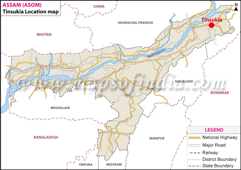 Tinsukia Location Map