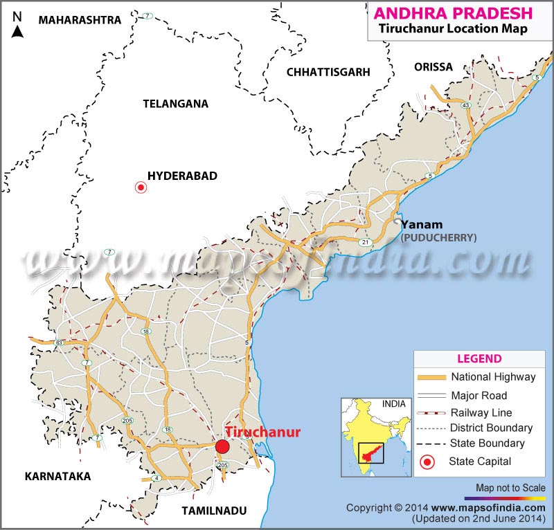 Tiruchanur Location Map