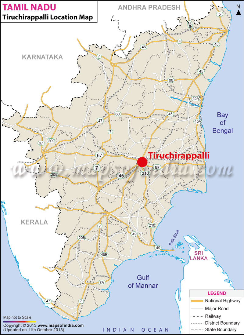 Tiruchirappalli Location Map