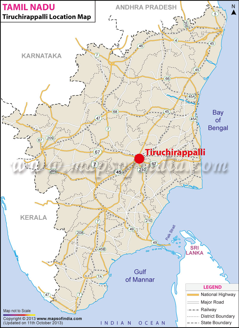  Tiruchirappalli  Location Map  Where is Tiruchirappalli 