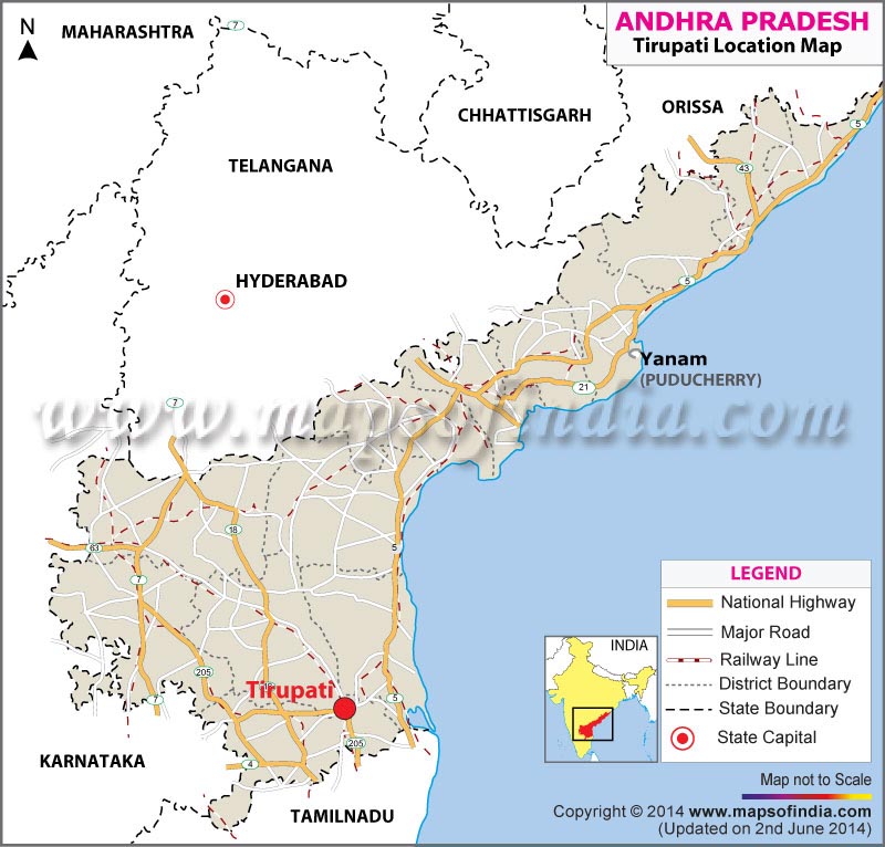 Tirupati Location Map