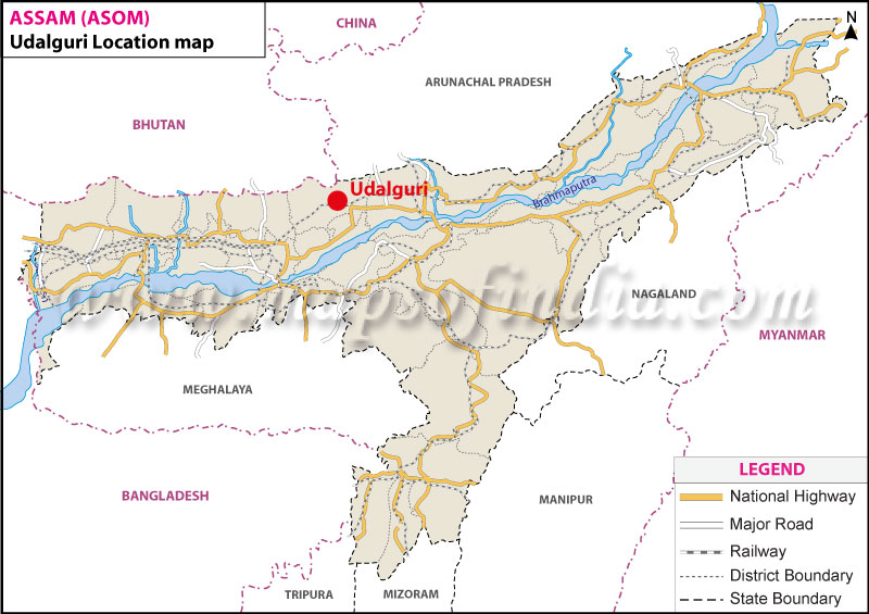 Udalguri Location Map