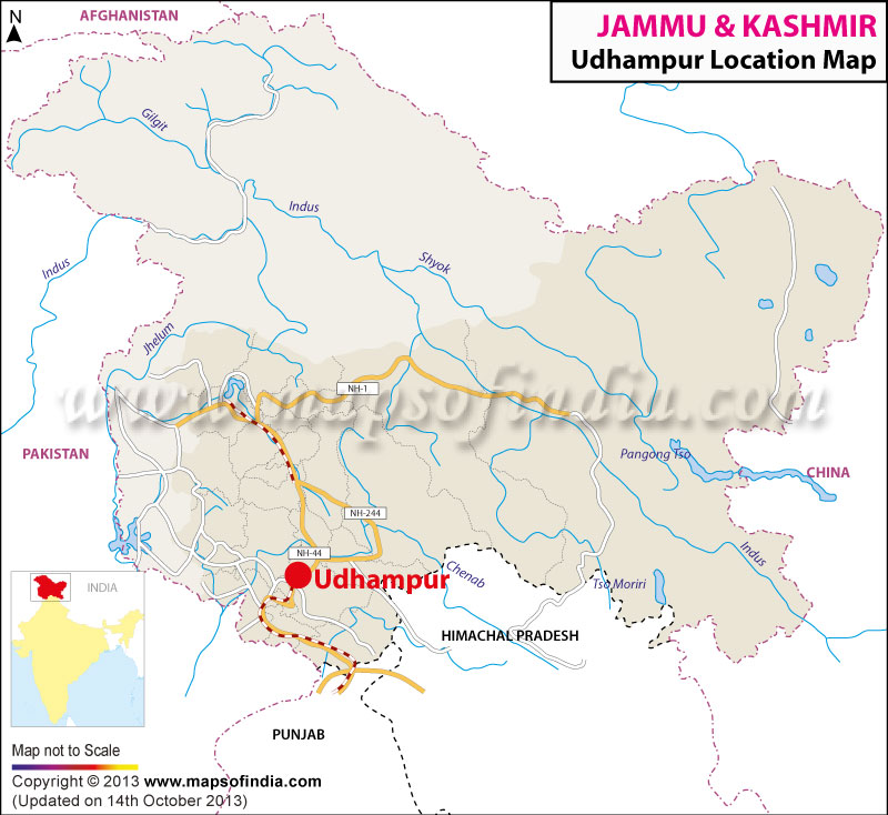 Udhampur Location Map