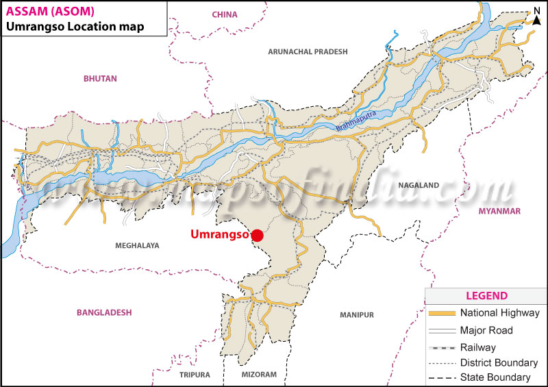 Umrangso Location Map