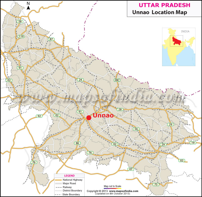 Unnao Location Map