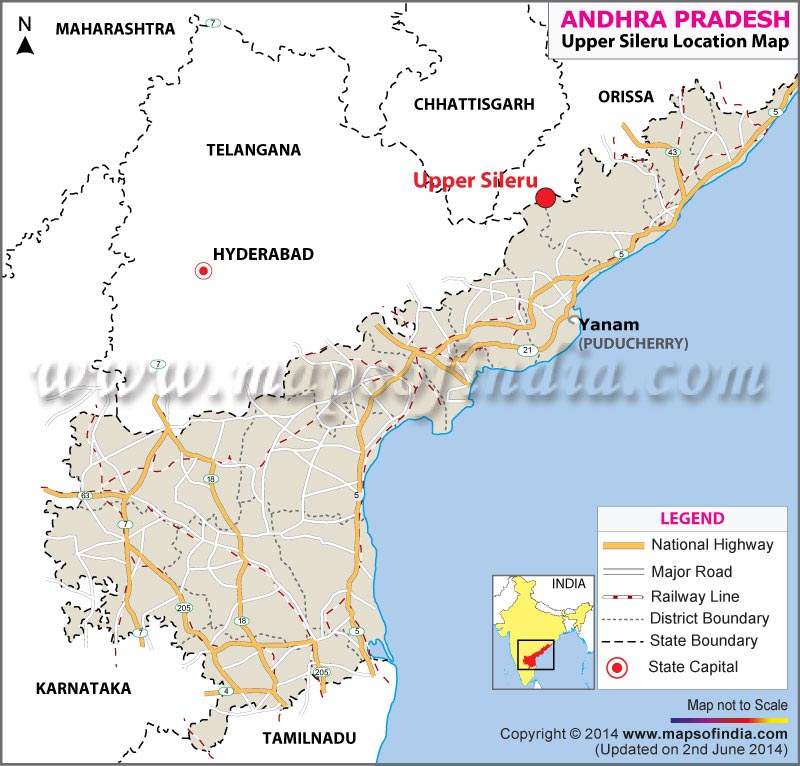 Upper Sileru Project Site Camp Location Map