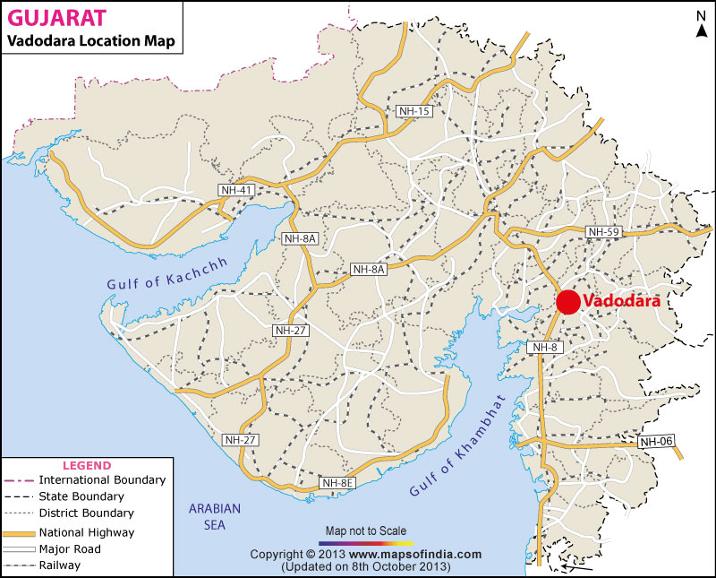 Vadodara Location Map