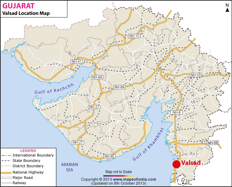 Valsad Location Map
