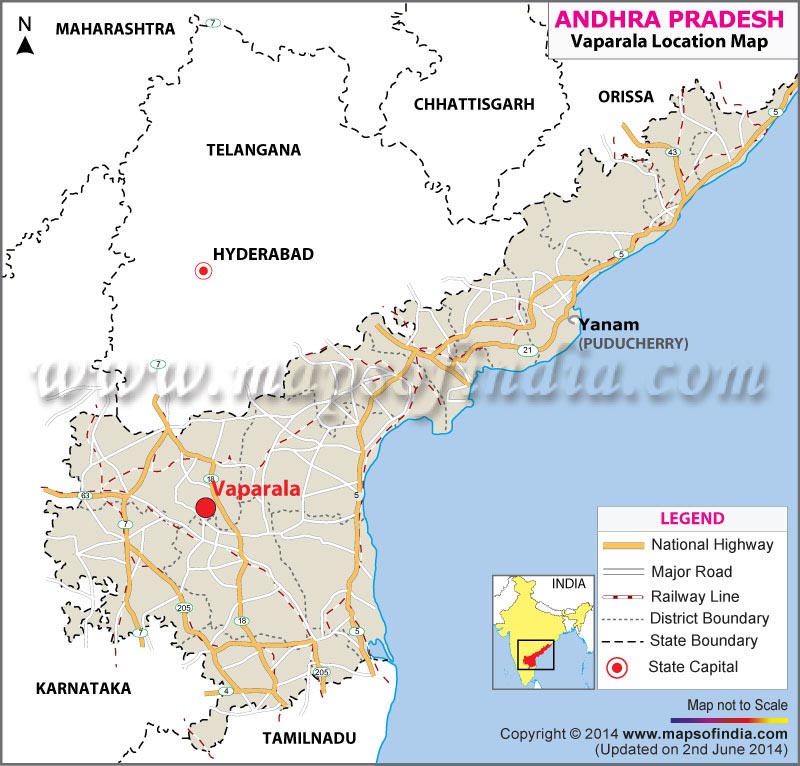 Vaparala Location Map