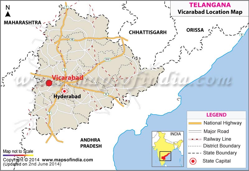 Vicarabad Location Map