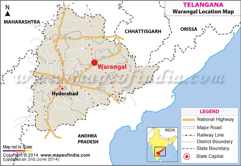 Warangal Location Map