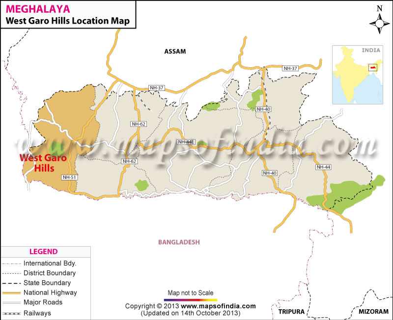 West Garo Hills Location Map