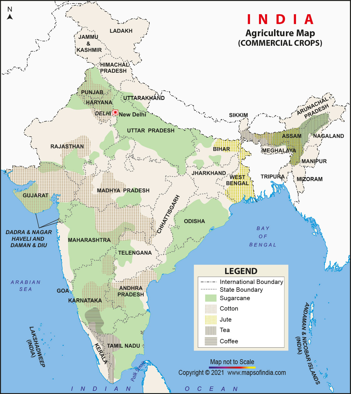 Commercial Crop Map of India