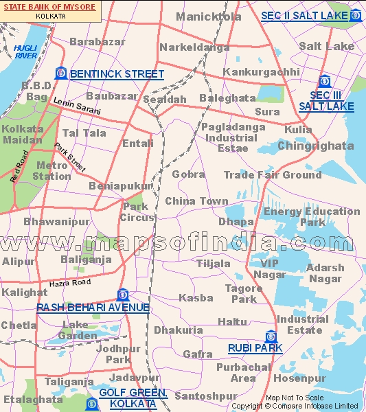 State Bank of Mysore Location Map