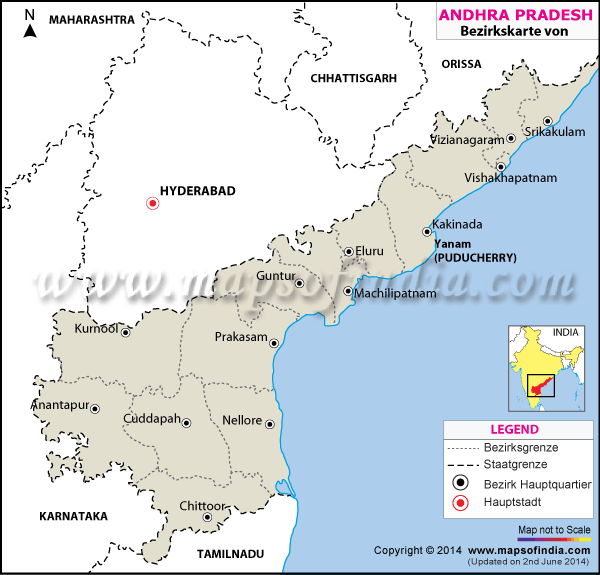 Andhra Pradesh Landkarte