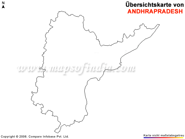 Leere/Übersichtskarte von Andhra Pradesh
