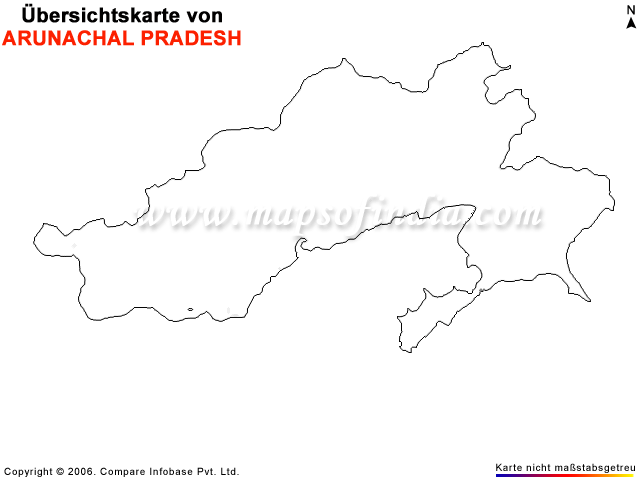 Leere/Übersichtskarte von Arunachal Pradesh