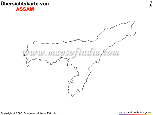 Leere/Übersichtskarte von Assam