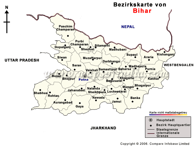 Bihar Landkarte