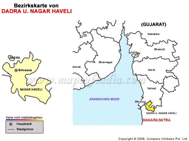 Dadra und Nagar Haveli Landkarte