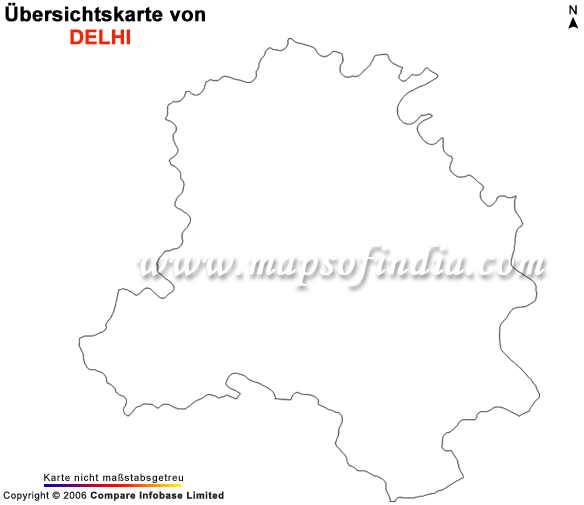 Leere/Übersichtskarte von Delhi