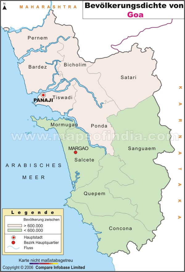 Bevölkerungsdichte von Goa 2001
