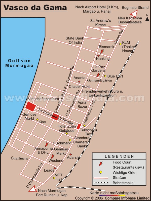 Vasco Da Gama Stadtplan