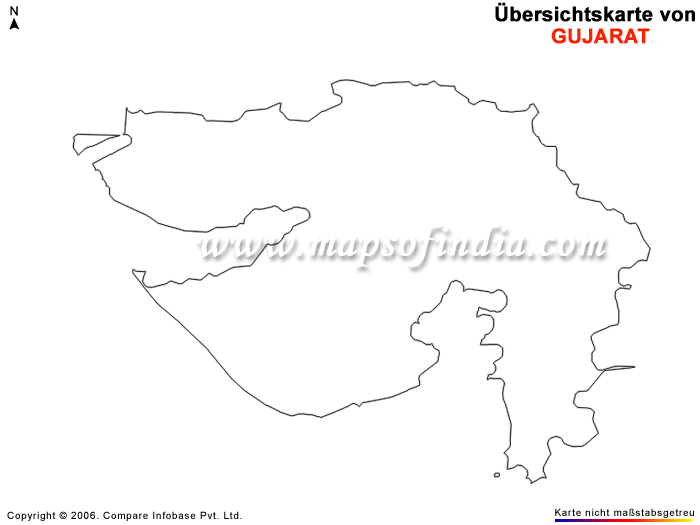 Leere/Übersichtskarte von Gujarat