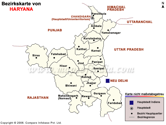 Haryana Landkarte