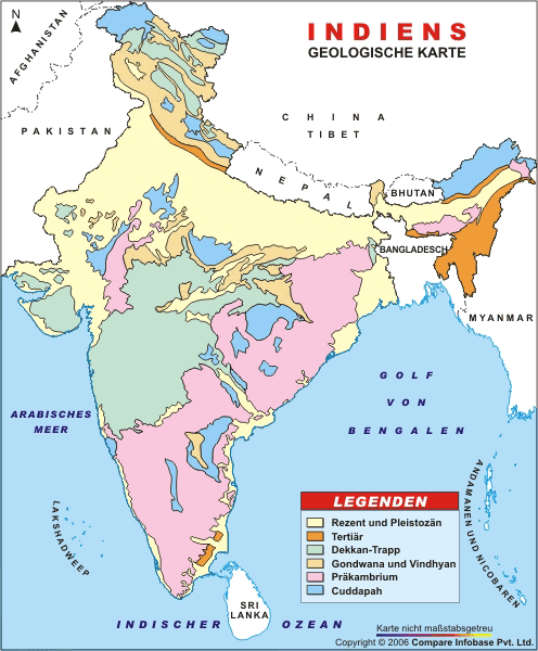 Geologische Landkarte Indiens