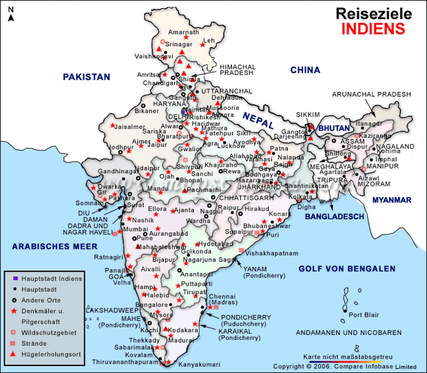 städte indien karte Reiseziele Indiens Landkarte Von Reisezielen Indiens Strande Indiens Reise Nach Indien Reiseziel Indiens städte indien karte