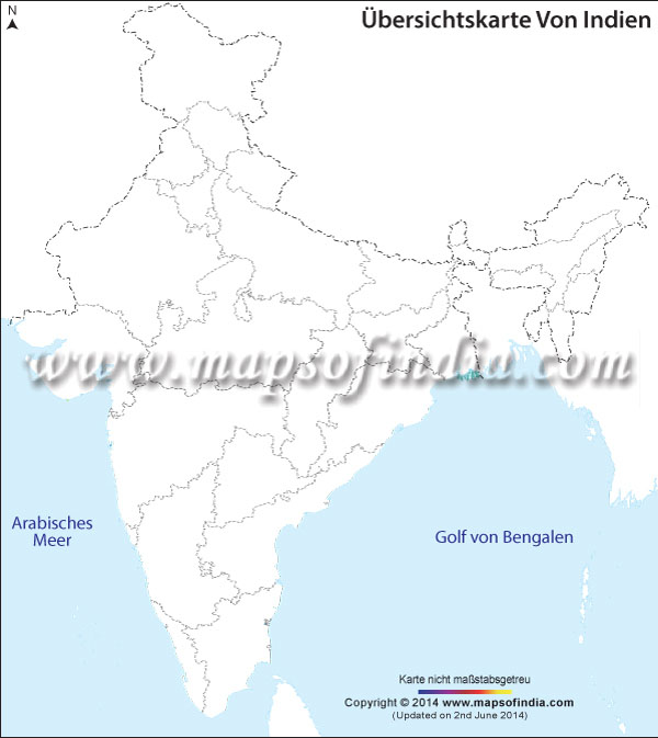 Leer/Übersichtskarte von Indien