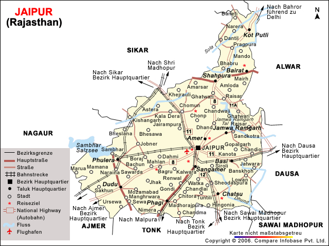 Bezirkskarte Jaipur