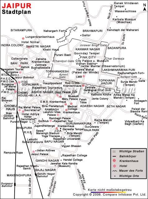 Jaipur Stadtplan