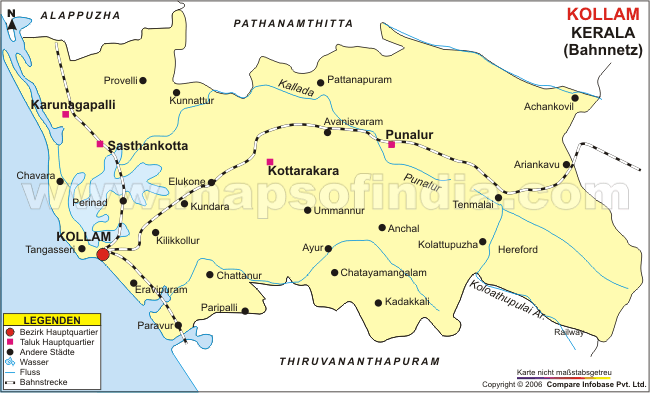 Bahnnetz von Kollam