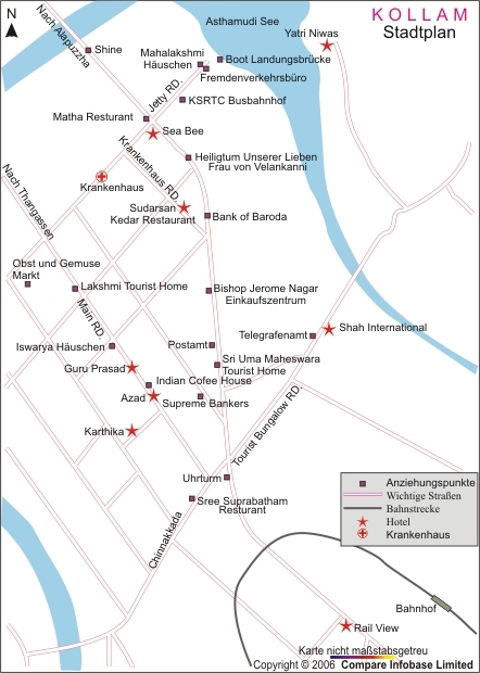 Kollam Stadtplan