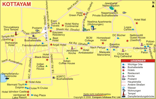 tourism map of kottayam