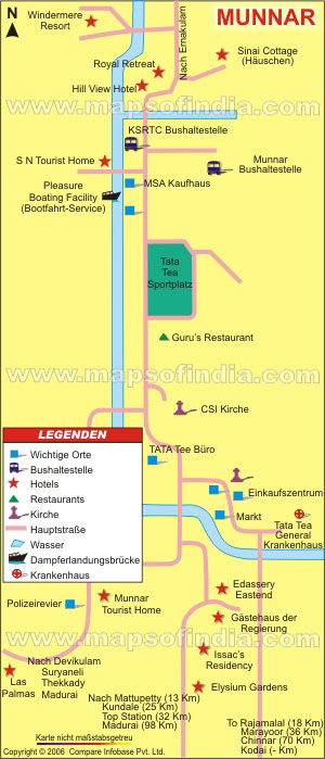 Munnar Stadtplan