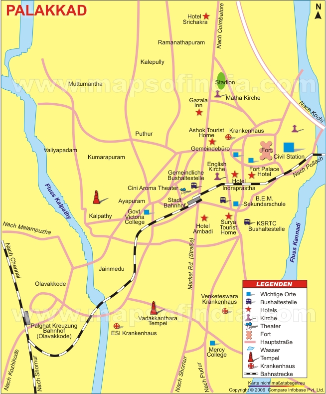 Palakkad Stadtplan